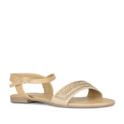 Bata Women's FELICE E Beige Ankle Strap Sandals-picture-10