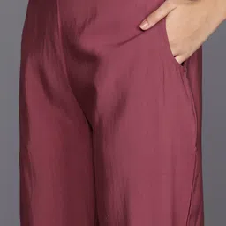 Gerua By Libas Floral Yoke Design Regular Sequinned Straight Kurta With Trousers & Dupatta image 5