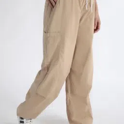 Bene Kleed Ivory Beige Cotton Regular fit Abstract Trousers-image-8