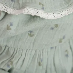 haus & kinder Girls Floral Print Fit & Flare Cotton Dress image 4