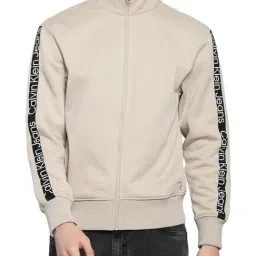 Calvin Klein Plaza Taupe Relaxed Fit Logo Printed Sweatshirt-picture-13