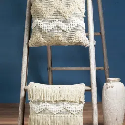 HOSTA HOMES Beige Pure Cotton Cushion Covers - Set of 2 image 1