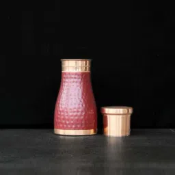 Indian Bartan Light brown Copper Water Flask-picture-23