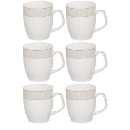 Goodhomes Printed White Porcelain Coffee Mug - Set of 6 (160ml) image 4