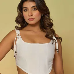KASYA Square Neck Corset Crop Top-picture-28