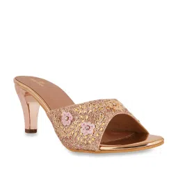 Pelle Albero Women's Peach Ethnic Stilettos image 1