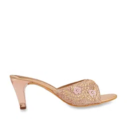 Pelle Albero Women's Peach Ethnic Stilettos image 2