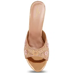 Pelle Albero Women's Peach Ethnic Stilettos image 3