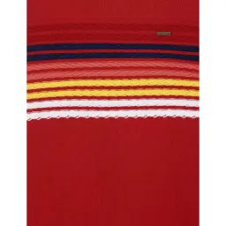 Allen Solly Junior Red Cotton Striped Sweater image 3