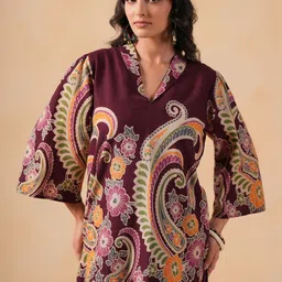 SAVI Printed Pure Cotton Top & Trousers Co-Ords image 2