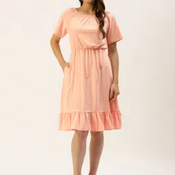 BRINNS Peach Midi A Line Dress image 1