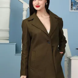 Mast & Harbour Women Notched Lapel Single-Breasted Overcoats image 3