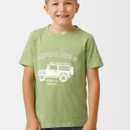 Kate & Oscar Kids Green Printed T-Shirt-picture-40