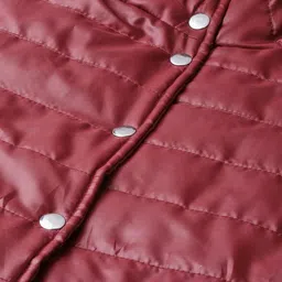 SASSAFRAS Women Maroon Solid Puffer Jacket image 3