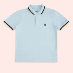 Pantaloons Baby Kids Blue Cotton Regular Fit Polo T-Shirt-image-18