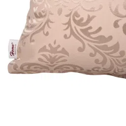 Home Peach-Coloured & Gold-Toned Set of 2 Ethnic Motifs Cotton Square Cushion Covers image 3