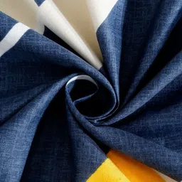 Arrabi Blue & Yellow Geometric Printed 8-Seater Table Cover image 3