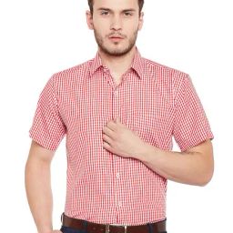 Hancock Red Checks Half Sleeves Shirt-picture-15
