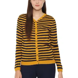 Van Heusen Yellow & Black Striped Sweater-image-85