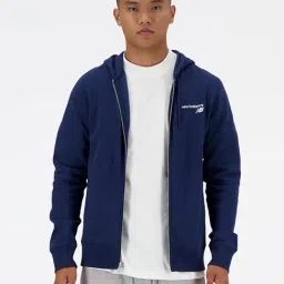 New Balance Blue Cotton Regular Fit Self Pattern Sports Jacket-picture-27