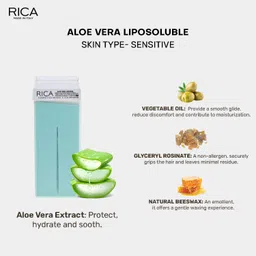 Rica Wax Aloe Vera Roll-On Wax Kit (Set of 3 Refill Wax) 100 ML image 2