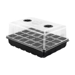 THE STYLE SUTRA Seed Starter Tray 24 Holes Sprouting Container for Seedling Indoor Gardening Black | Home & Garden image 4