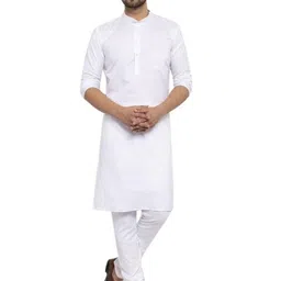 luxrio Kurta for Men Cotton Blend Long Solid Straight Fit image 1