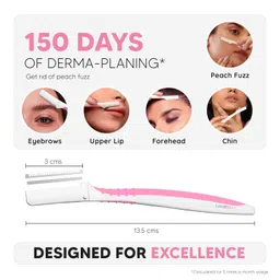 LetsShave Evior Reusable Face Razor for Women Facial Hair- 3 Razors | Instant & Painless Hair Removal | For Eyebrows, Upper Lip, Forehead, Peach Fuzz, Chin and Sideburns | Dermaplaning Tool image 4