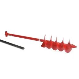 KRUFE Earth Auger Hole Digger - Dual Blades, 6 Inches | Heavy-Duty Earth Auger Machine for Efficient Digging | Ideal Post Hole Digger for Professional and DIY Projects (Red) image 3