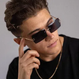 eyenaks Retro Rimless Unisex Sunglasses image 2