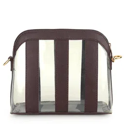 black spade Chic Transparent Crossbody Bag with Straps. image 3