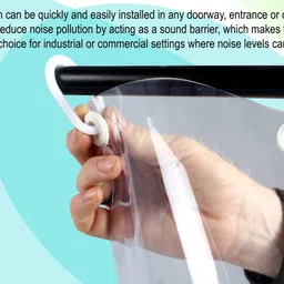 The Furnishing Tree Transparent AC Strip Curtains - Set of 6 (Each Strip: 20.32 cm Width, 7ft Length) 1mm Thickness image 3
