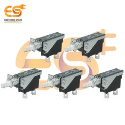 Electronic Spices KDC-A04 250V 10A 2 Pin Metal Body Panel Mount Plastic Handle Push Switch(Pack of 5) image 2