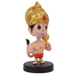 daiyamondo Illuminate Your Space with Divine Charm God Solar Bobble Head A Heavenly Addition to Your Car Dashboard, Office Table (Lord Hanuman Ji) image 3
