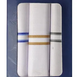 prime deal 100% Cotton Premium Collection Handkerchiefs For Men -Size Large (6 Pcs, Box Packing) image 3