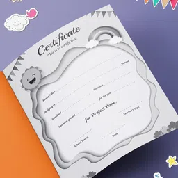 TARGET PUBLICATIONS Single Line Project Sheets with Colourful Pages | 32 Pages A4 Size | 1 Side Ruled & 1 Side Colored Plain Page | Set of 3 Books image 5