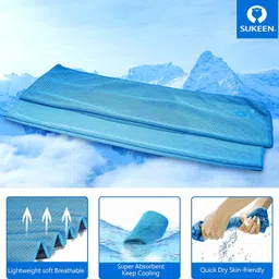 Sukeen Cooling Towel (40"x12"), Ice Towel Sets,Soft Breathable Chilly Towel,Microfiber Towel for Yoga,Sport,Running,Gym,Workout,Camping,Fitness,Workout & More Activities image 3