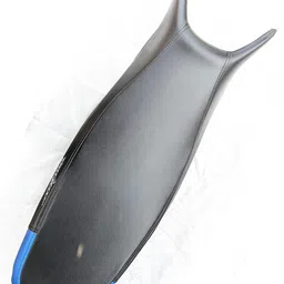 generic Pulsar 125/150 Single Bike SEAT Cover,PU Leather,Ready to FIT,Rope PROVIDED,Blue and Black image 3
