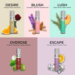 Carlton London Discovery Perfume Unisex Tester Pack |Blush, Lush, Desire, Escape, Incense, Activ, Overose, Czar, Azure and 609 | Premium & long lasting Pocket Perfume | 10X5 ML image 5