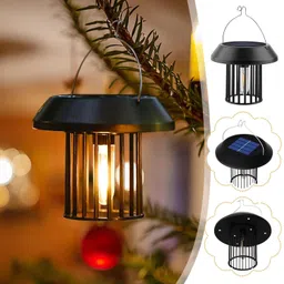 AUM ENTERPRISE Solar Lanterns Outdoor Waterproof, Upgraded Bright Hanging Solar Lights for Outside, Solar Powered Lanterns Lighting LED for Garden Patio Yard Decorative - 2 Pack. image 3