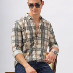 bullmer Trendy Regular Fit Striped Causal Full Sleeve Shirt for Men. image 2