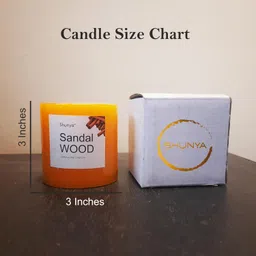 Shunya Decor Scented Pillar Candles for Home Decoration | Fragrance Candle Set of 2 Candles | Size- 3 by 3 inches, Scent (Sandalwood & Lavender Combo) image 4