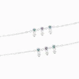 shree shobha collection Silver Anklet For Womens Chandi Ki Payal , Size-10.5 Inches,weight-32gm image 3