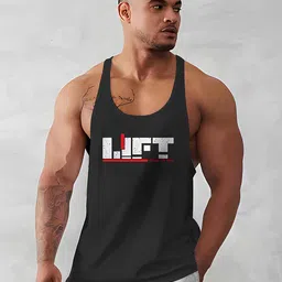 bab being beast apparel BAB Men's Regular Sleeveless Polyester Vest | Super Soft & Comfort Fit Gym Sando for Workout | Lift Print image 3