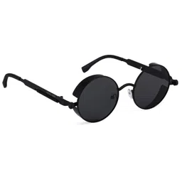 royal son Unisex Round Steampunk Non-Polarized Sunglasses image 1