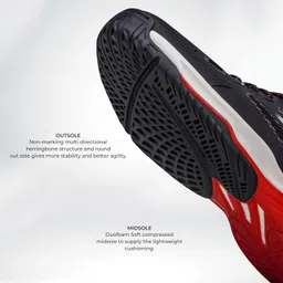 nivia OPA Pickleball Shoes for Mens | Rubber Sole with Breathable Air Mesh with Fusion Technology Upper for Sports, Badminton, Volleyball, Nonmarking Sole image 3