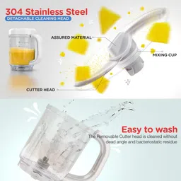 BAYBEE 4-in-1 Multifunctional Electric Baby Food Processor with Steamer, Chopper & Grinder | Portable Baby Food Blender and Steamer image 5