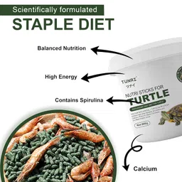 Tunai 3in1 Adult Turtle Food Spirulina Added with Whole Shrimp and BSFL Worms|900g|Suitable for All Musk, Red-Eared, Mud Cooter Turtle & Tortoise image 3