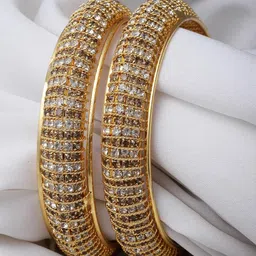 sukkhi Traditional Gold Plated Red And Green Kada Bracelet Bangle Jewellery Set for Women & Girls image 4