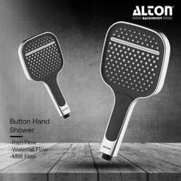 ALTON SHR20155 SS-304 Grade Acrylonitrile Butadiene Styrene 3-Function Hand Shower with Flexible Hose Pipe and Wall Hook (Chrome, 1.5 Meter) image 4